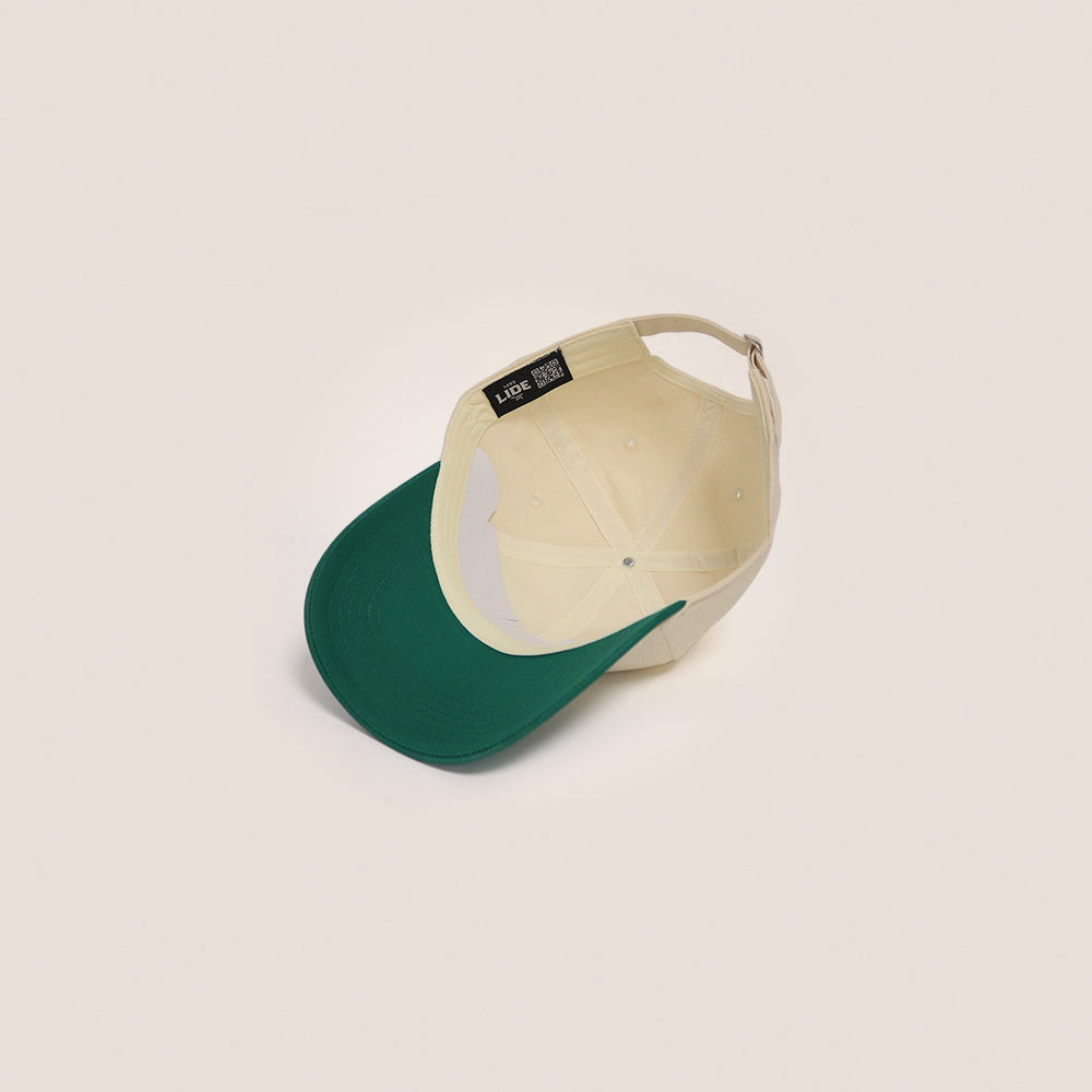 PR Monogram Green Cream Dad Hat