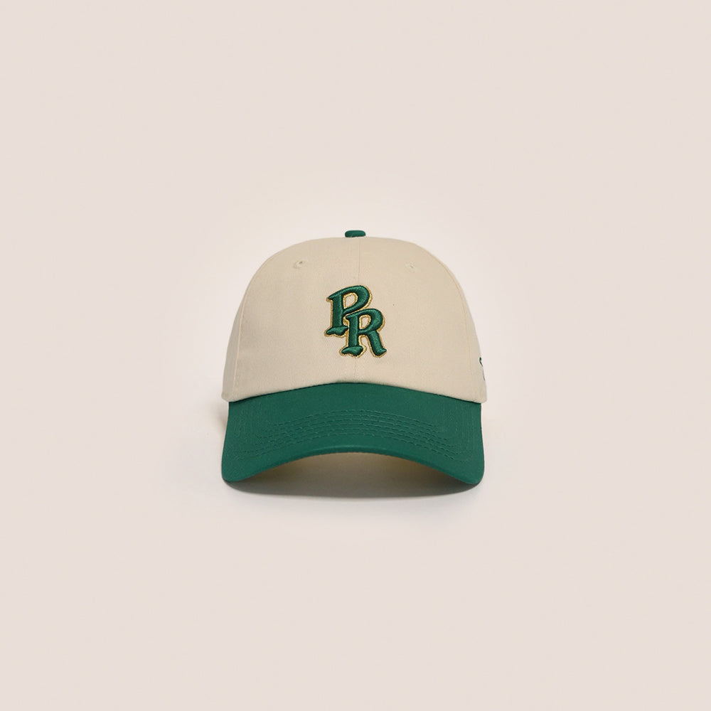 PR Monogram Green Cream Dad Hat