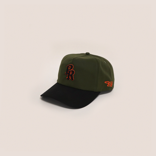 PR Monogram Olive Green Golfer Hat